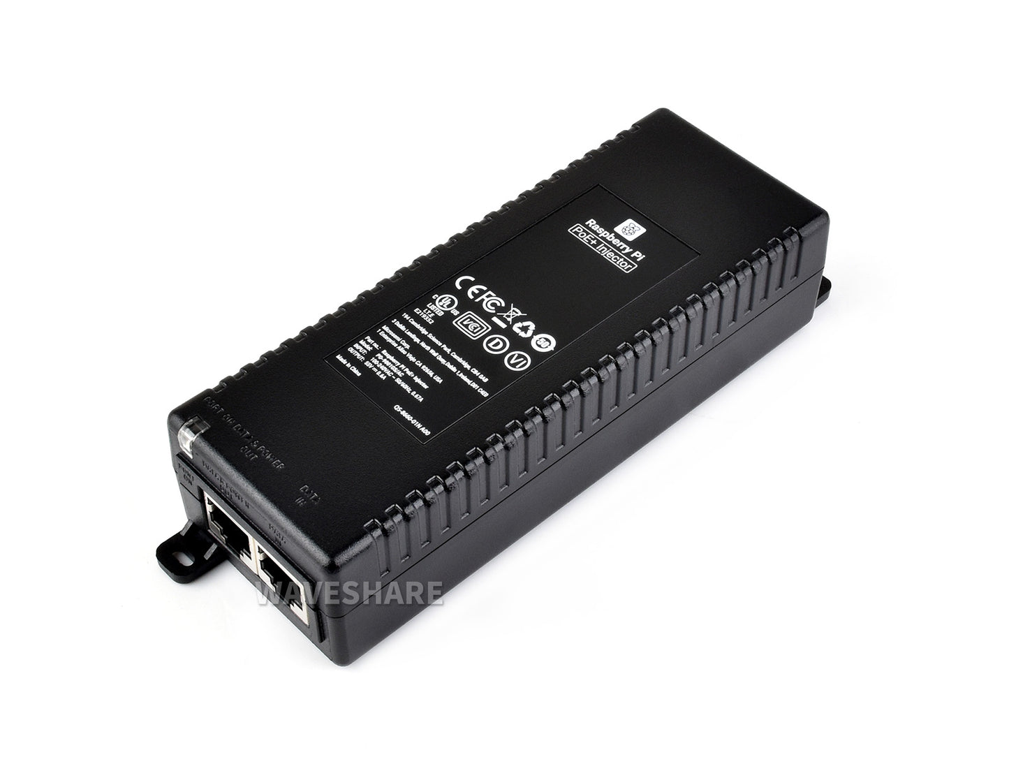 Official Raspberry Pi PoE+ Injector, Adds Power-over-Ethernet (PoE) Functionality To A Single Port Of A Non-PoE Ethernet Switch