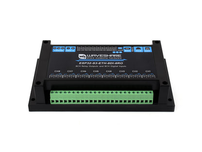 Industrial 8-Channel ESP32-S3 WiFi Relay Module, Onboard isolated RS485 interface, Built-in Xtensa 32-bit LX7 Dual-core Processor, With Multiple Isolation Protection Circuits