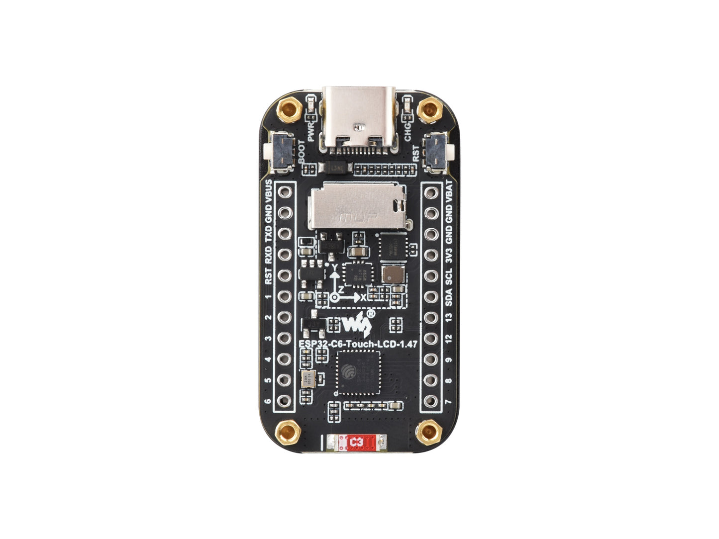 ESP32-C6 1.47inch Touch Display Development Board, 172×320 Resolution, 262K Display Color, Supports Wi-Fi 6 / BLE 5, 160MHz RISC-V Processor