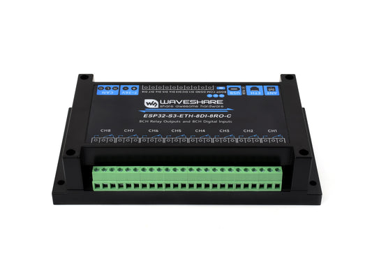 Industrial 8-Channel ESP32-S3 WiFi Relay Module, Onboard Isolated CAN Interface, Built-in Xtensa 32-bit LX7 Dual-core Processor, With Multiple Isolation Protection Circuits
