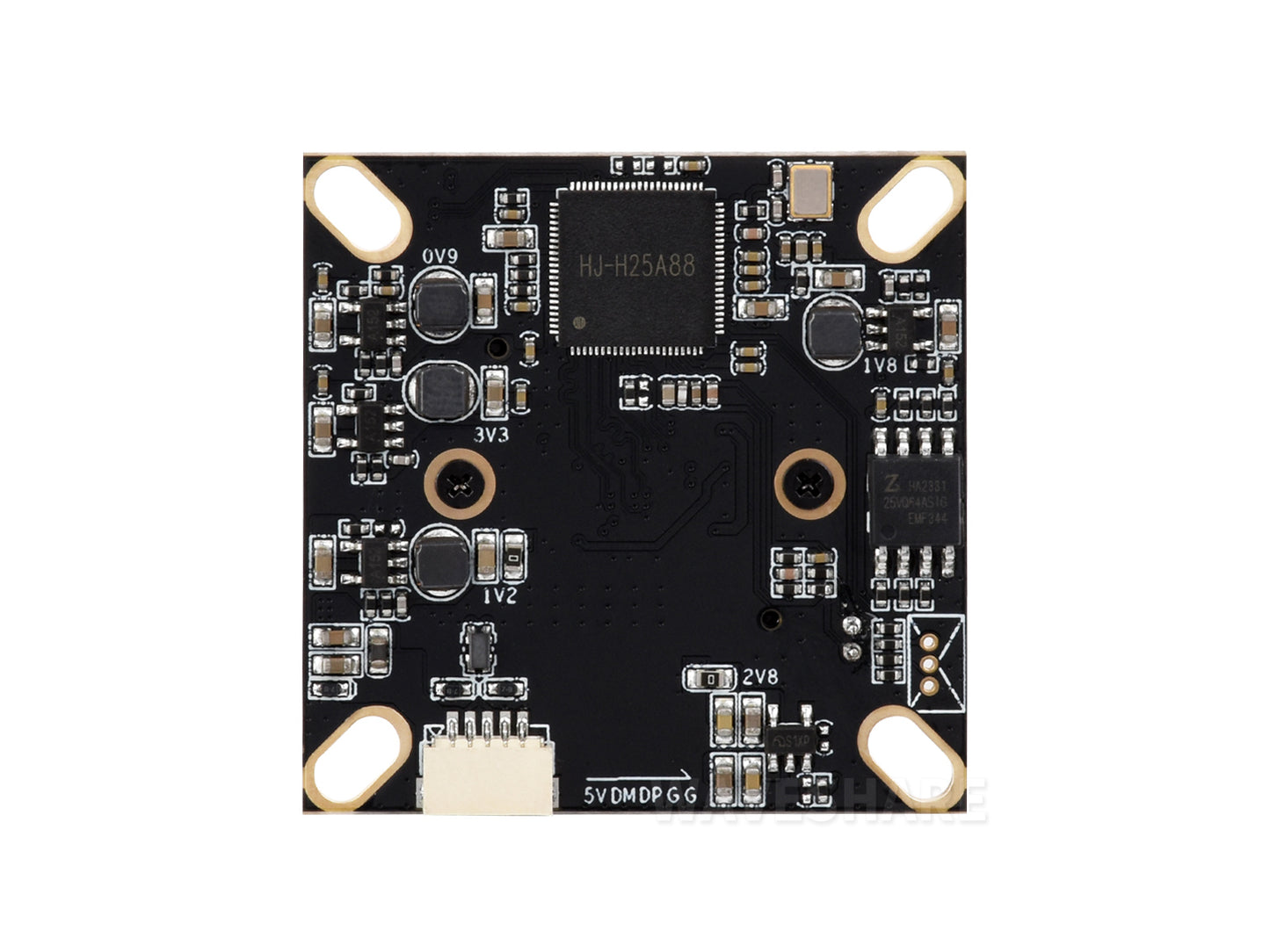 GC2093 2MP USB Camera Module, Wide Dynamic Backlight Imaging, Fixed-Focus, Onboard Microphone