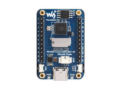 RP2350 1.64inch AMOLED Display Development Board, 280×456, QSPI Interface, Onboard Accelerometer And Gyroscope Sensor, Dual-core And Dual-architecture Processor