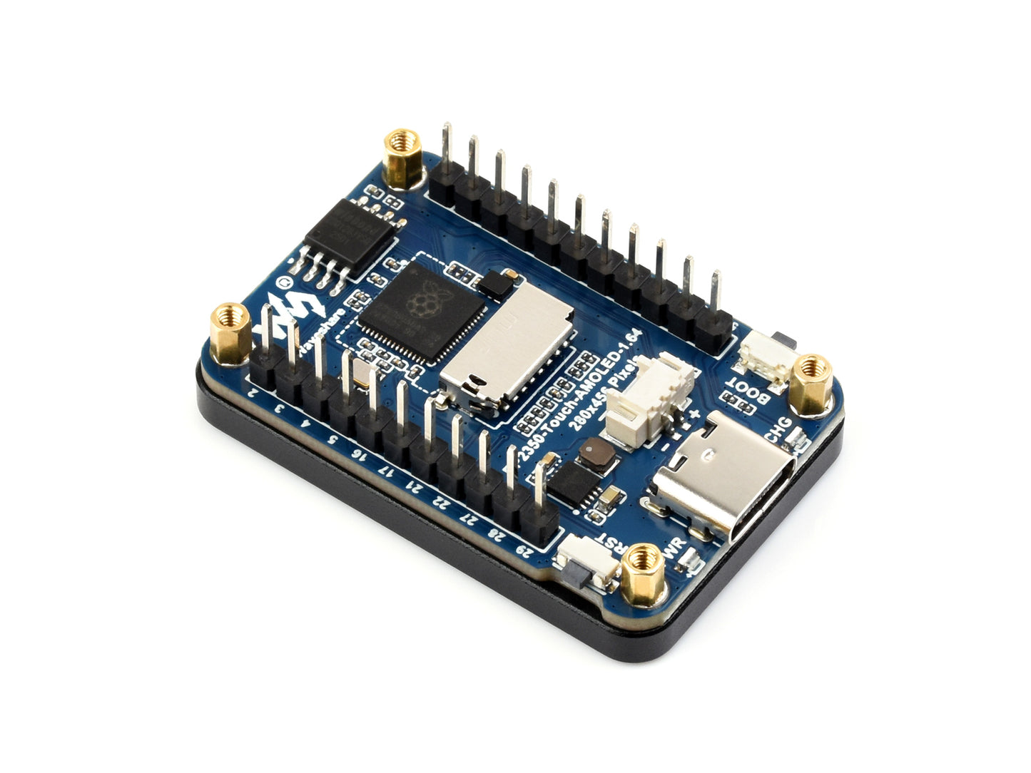 RP2350 1.64inch AMOLED Display Development Board, 280×456, QSPI Interface, Onboard Accelerometer And Gyroscope Sensor, Dual-core And Dual-architecture Processor