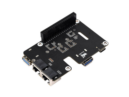 PCIe To USB 3.2 Gen1 / 2.5G ETH / M.2 NVMe Adapter For Raspberry Pi 5, Supports NVMe Protocol M.2 Solid State Drive, Expands 2-ch USB 3.2 Ports And 2-ch Ethernet Ports
