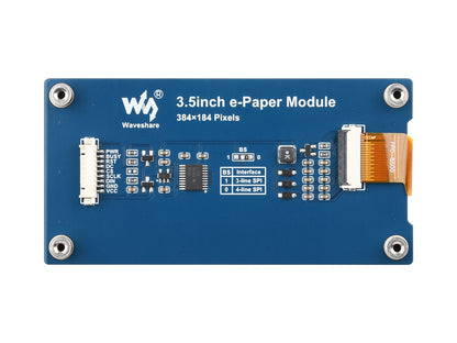 3.5inch E-Paper Display (G), E-Ink Display, 384 × 184 Pixels, Red/Yellow/Black/White, SPI Interface