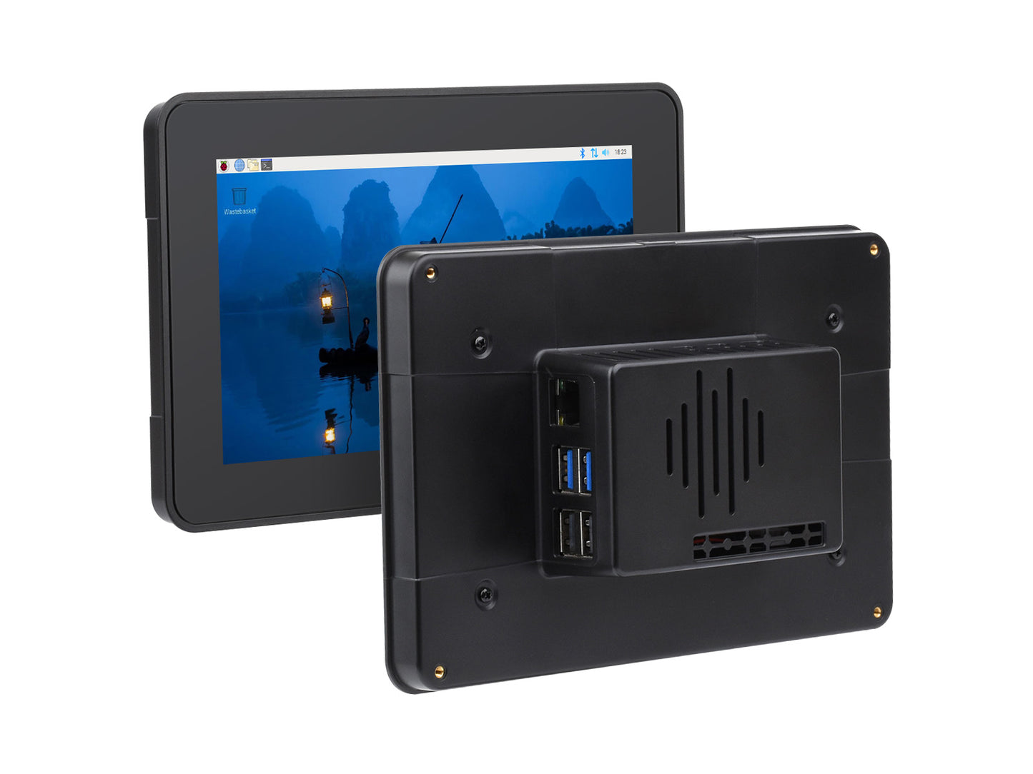 Protective Case For Raspberry Pi 7inch Touch Display 2 And Raspberry Pi 5, Compatible With Multiple 7inch Screens, Supports Installing Raspberry Pi HATs