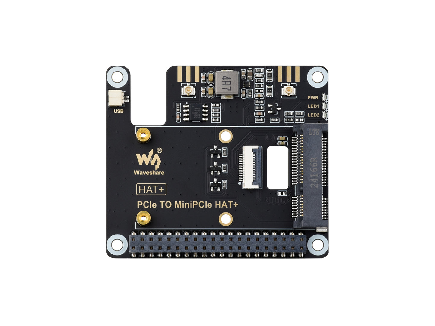 PCIe TO MiniPCIe Adapter For Raspberry Pi 5, Compatible With MiniPCIe Wireless NIC, Supports USB Bluetooth Connection, Driver-Free, Plug And Play, High-Speed Networking
