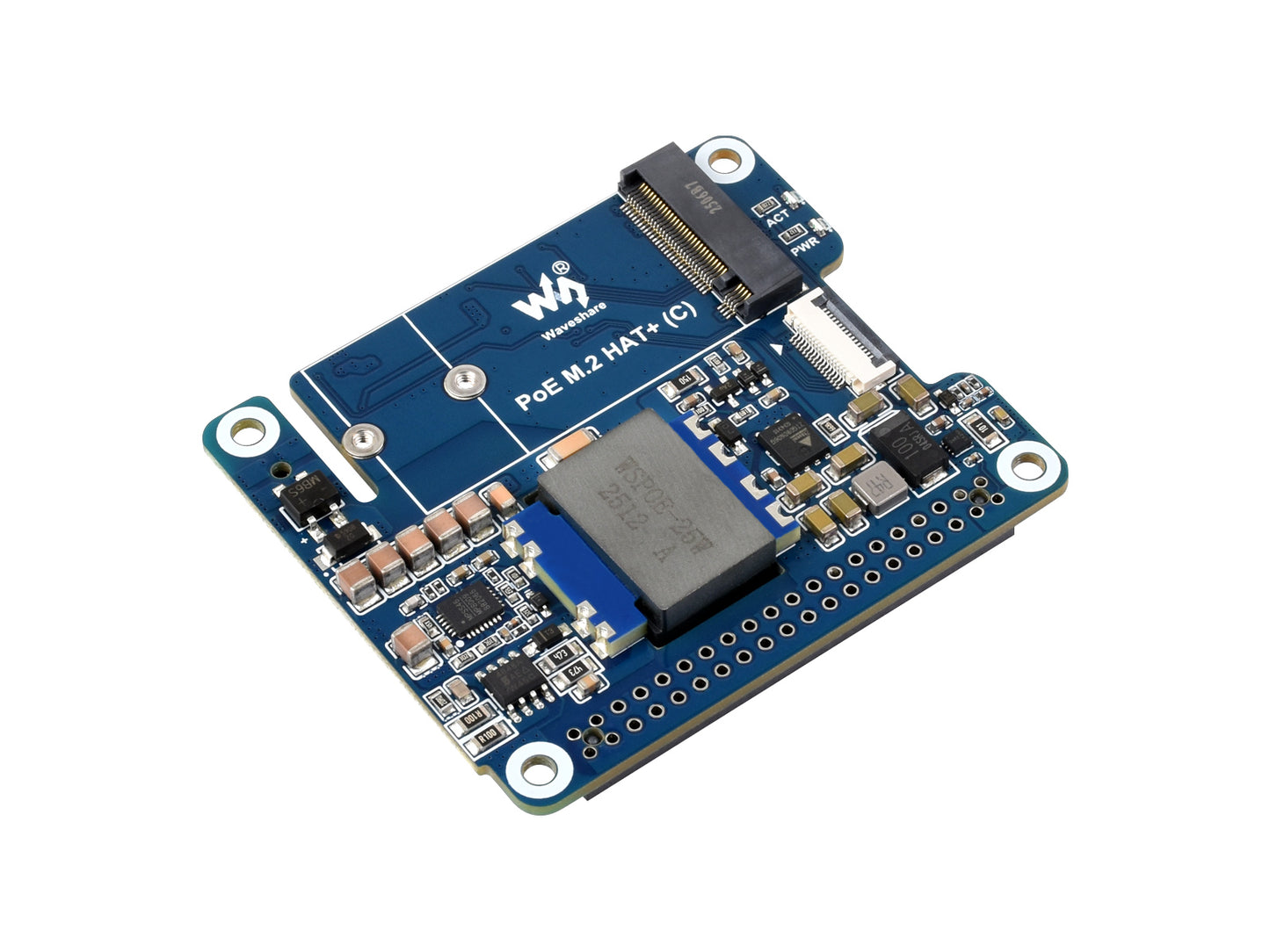 PCIe To M.2 Adapter With PoE Function (C) For Raspberry Pi 5, Supports NVMe Protocol M.2 Solid State Drive, High-speed Reading / Writing
