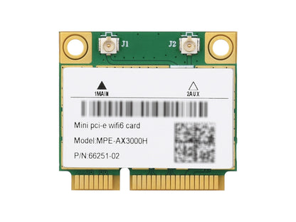 Wireless MINIPCIE AX200 NIC, Gigabit Dual-Band Wi-Fi 6, 802.11AX Standard, Bluetooth 5.2