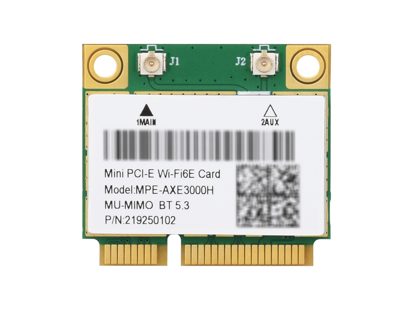 Wireless MINIPCIE AX210 NIC, Gigabit Tri-Band Wi-Fi 6E, 802.11AX Standard, Bluetooth 5.3