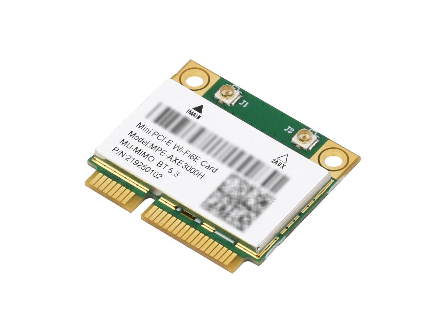 Wireless MINIPCIE AX210 NIC, Gigabit Tri-Band Wi-Fi 6E, 802.11AX Standard, Bluetooth 5.3