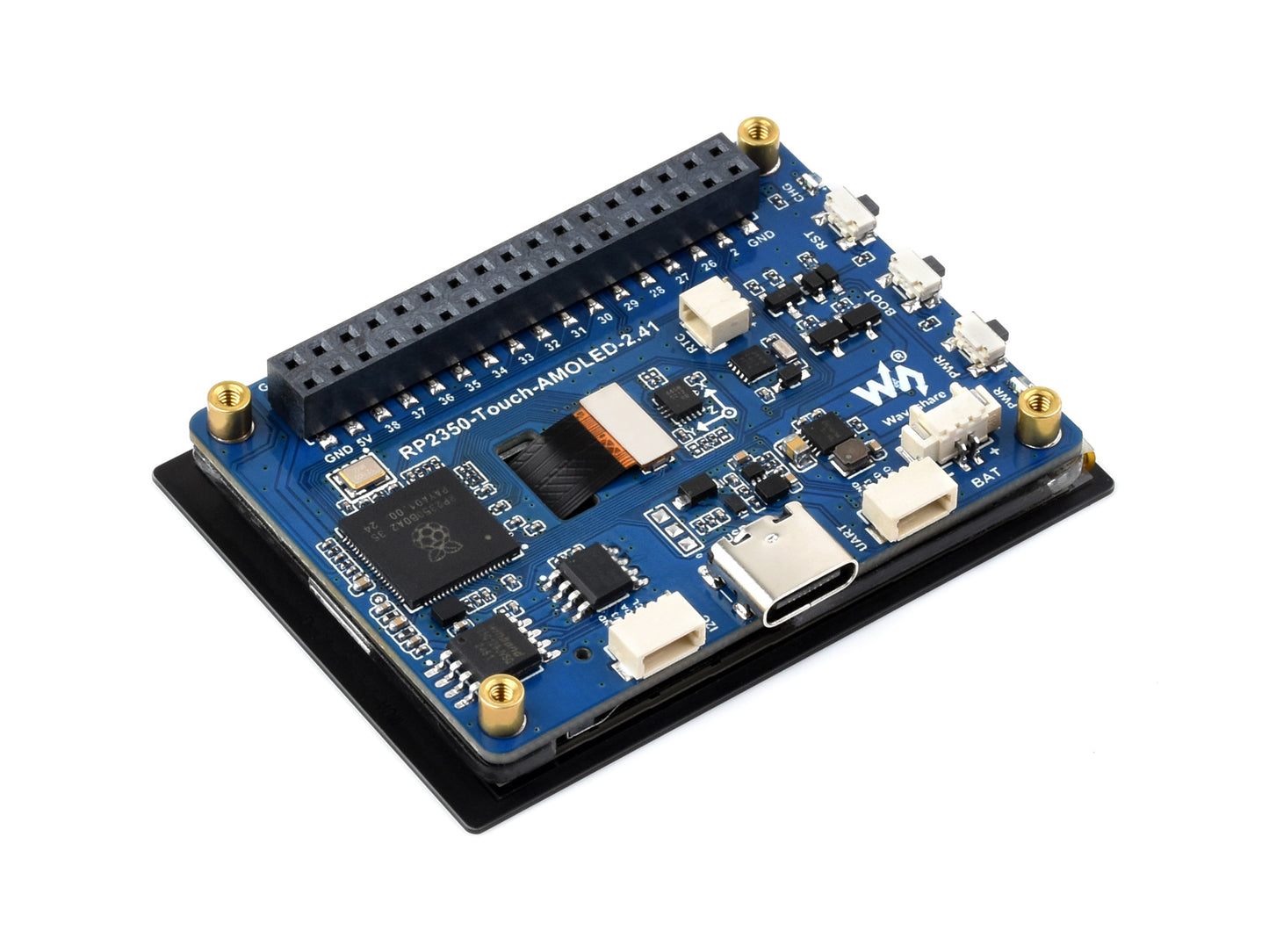 RP2350 2.41inch AMOLED Touch Display Development Board, 450 × 600 Pixels, QSPI Interface, Dual-core & Dual-architecture Design, Accelerometer And Gyroscope Sensor