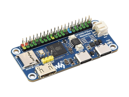 Waveshare RP2350-PiZero Development Board, Based On The Raspberry Pi RP2350 Dual-core & Dual-architecture Microcontroller, 520KB SRAM And 16MB Onboard Flash Memory