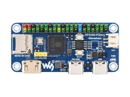 Waveshare RP2350-PiZero Development Board, Based On The Raspberry Pi RP2350 Dual-core & Dual-architecture Microcontroller, 520KB SRAM And 16MB Onboard Flash Memory