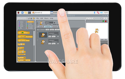 7inch Capacitive Touch IPS Display for Raspberry Pi, with Protection Case, 1024×600, DSI Interface