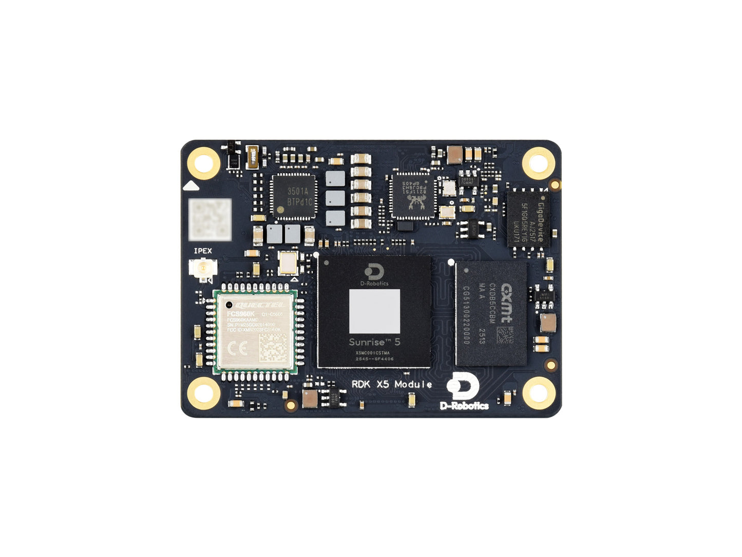 D-Robotics RDK X5 AI Module, 10 TOPS Computing Power, Integrated Octa-core Cortex A55 CPU, Options For Wireless / RAM / eMMC