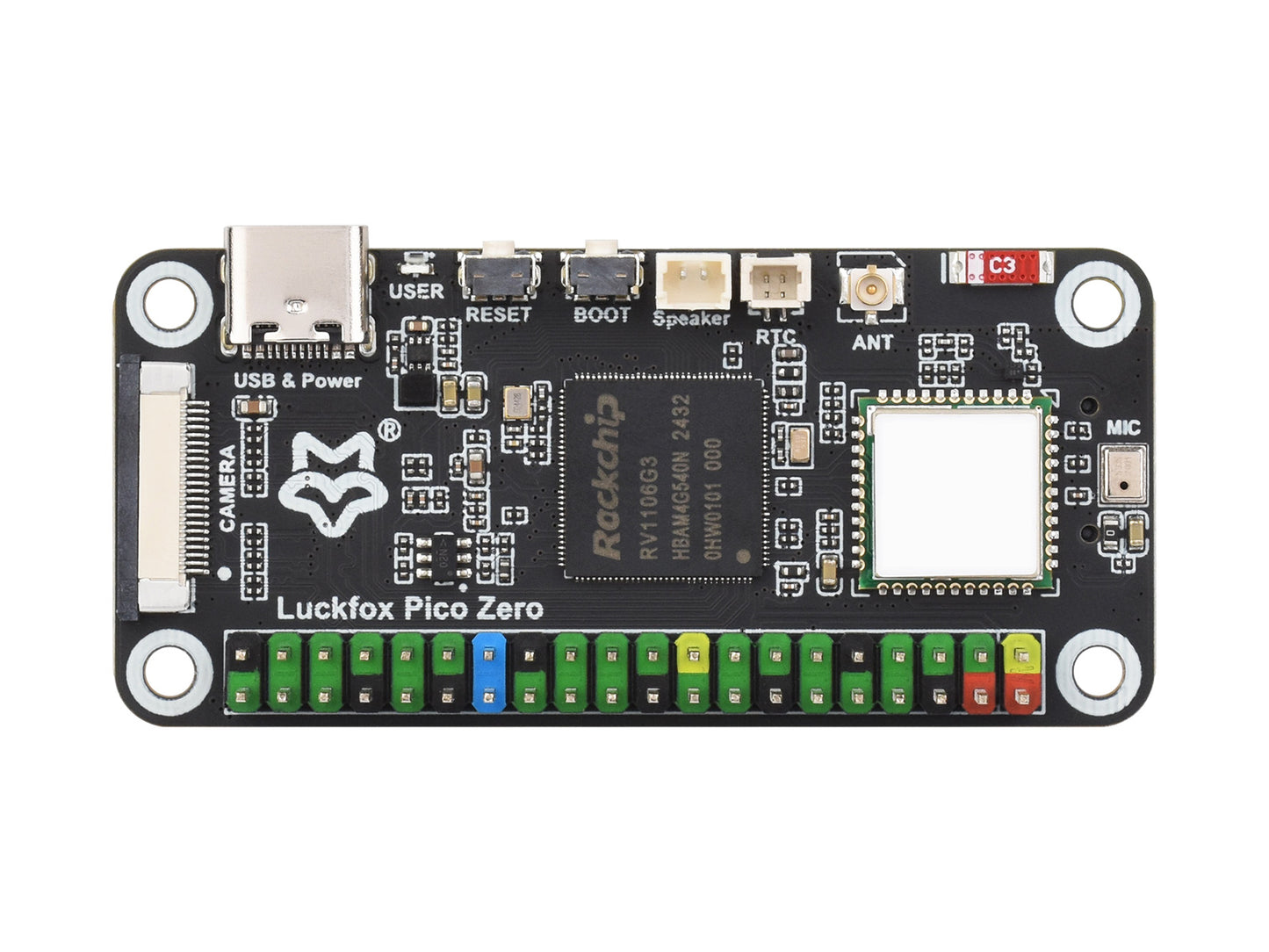 Luckfox Pico Zero Linux Micro Development Board, Based On Luckfox RV1106G3 Chip, 1 TOPS Computing Power, 8GB eMMC, With Wireless Module