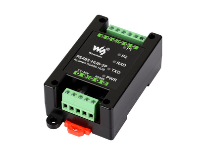 Industrial-grade Isolated 2-Ch RS485 Hub, Rail-mount Support, Wide Baud Rate Range, Expands 2-ch RS485 Sub Ports Via 1-ch RS485 Master Port, With Isolation And Signal Relay