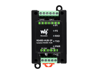 Industrial-grade Isolated 2-Ch RS485 Hub, Rail-mount Support, Wide Baud Rate Range, Expands 2-ch RS485 Sub Ports Via 1-ch RS485 Master Port, With Isolation And Signal Relay