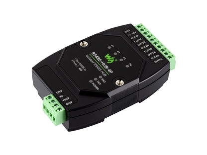 Industrial-grade Isolated 4-Ch RS485 Hub, Rail-mount Support, Wide Baud Rate Range, Expands 4-ch RS485 Sub Ports Via 1-ch RS485 Master Port, With Isolation And Signal Relay