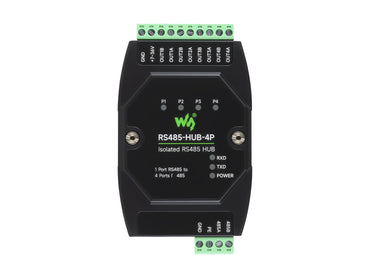 Industrial-grade Isolated 4-Ch RS485 Hub, Rail-mount Support, Wide Baud Rate Range, Expands 4-ch RS485 Sub Ports Via 1-ch RS485 Master Port, With Isolation And Signal Relay