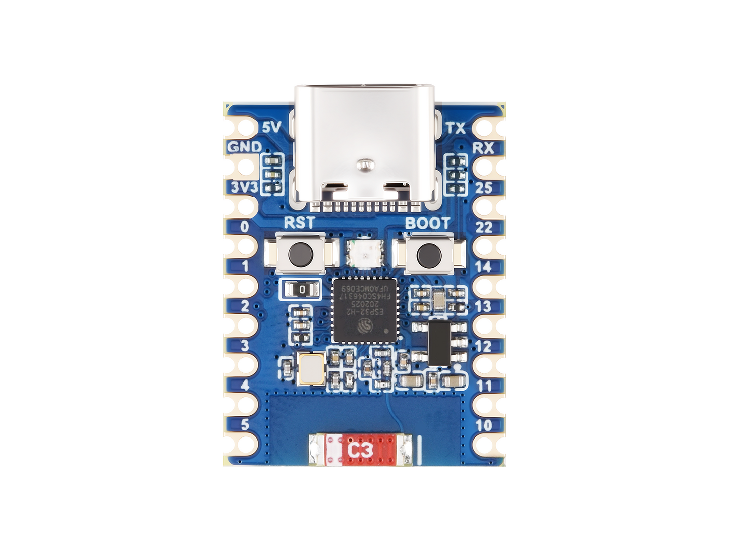 ESP32-H2 Mini Development Board, Onboard ESP32-H2FH4S With 96MHz Processor, Built-in 4MB Flash, Supports BLE / Zigbee / Thread Wireless Communication
