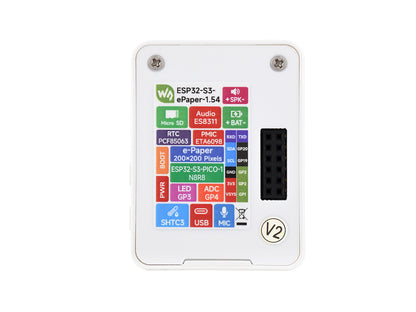 ESP32-S3 1.54inch e-Paper AIoT Development Board, 200 × 200, Black / White, Supports Wi-Fi and BLE Dual-mode Communication