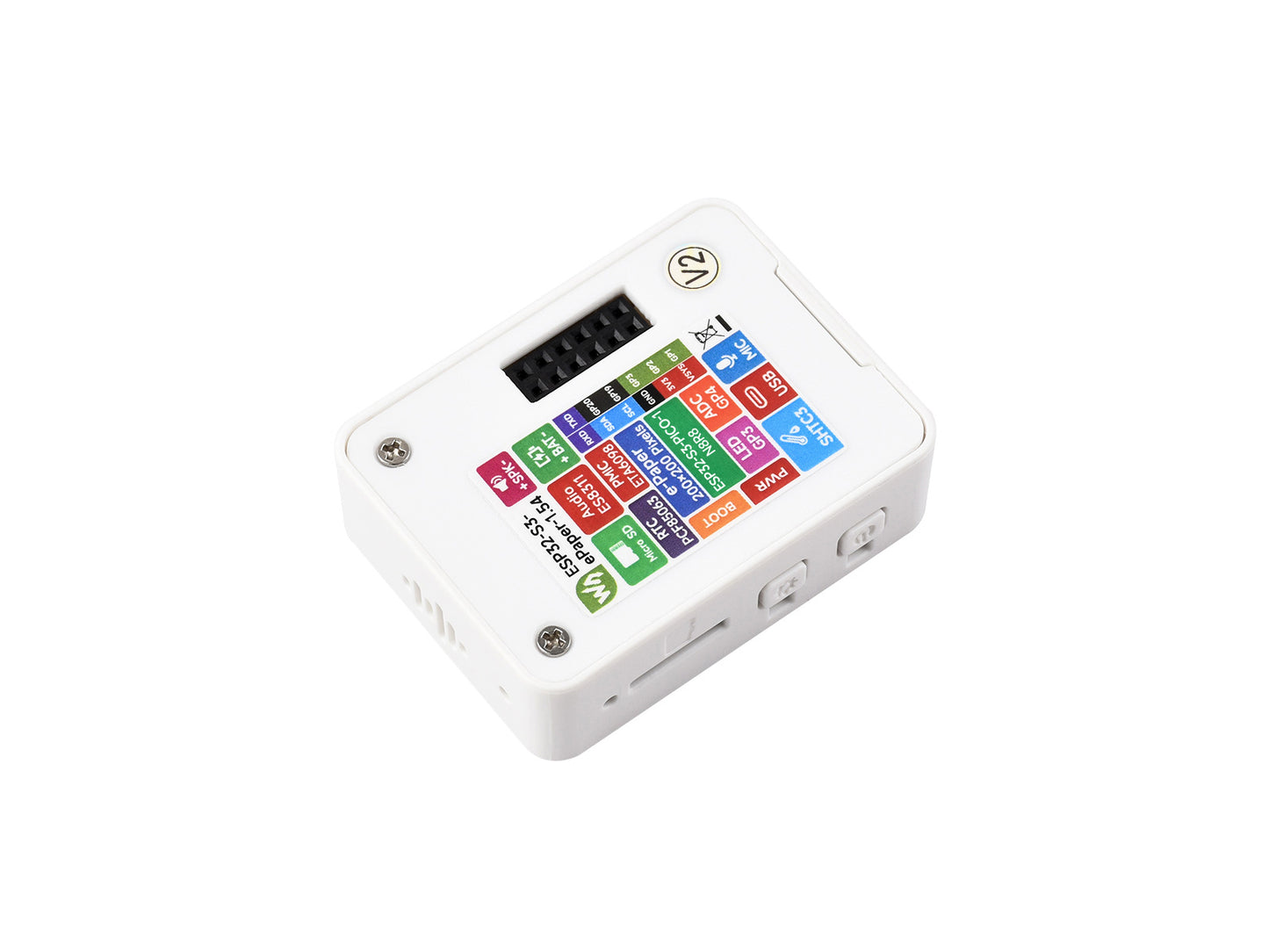 ESP32-S3 1.54inch e-Paper AIoT Development Board, 200 × 200, Black / White, Supports Wi-Fi and BLE Dual-mode Communication