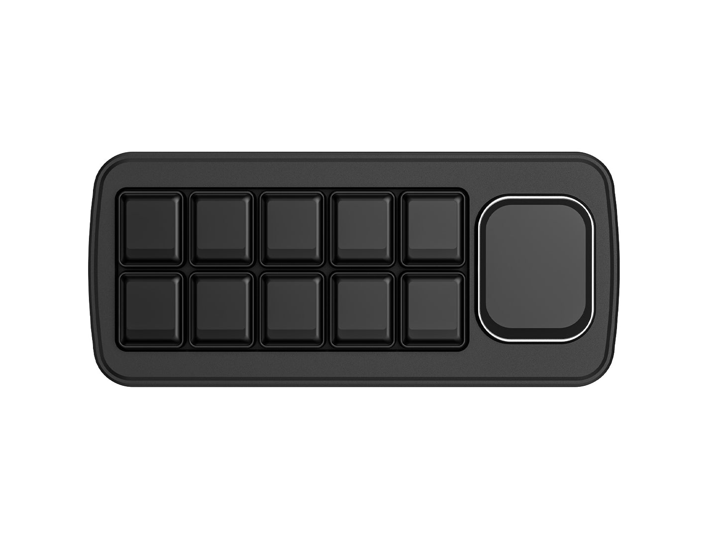 Waveshare MK10 Multi-Functional AI Voice Control Panel, Onboard 10 × 0.85inch Mechanical LCD Macro Keys And A 2.01inch Secondary Screen, Linux + QMK Dual-system Architecture, Stream Controller Deck, Stream Accessories