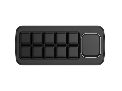 Waveshare MK10 Multi-Functional AI Voice Control Panel, Onboard 10 × 0.85inch Mechanical LCD Macro Keys And A 2.01inch Secondary Screen, Linux + QMK Dual-system Architecture, Stream Controller Deck, Stream Accessories
