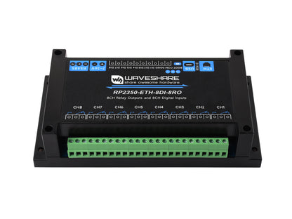 Industrial 8-Channel RP2350 Relay Module, Based On RP2350 Dual-core & Dual-architecture Microcontroller, Supports Digital Input, RS485, And Ethernet Port Interfaces, With Multiple Isolation Protection Circuits