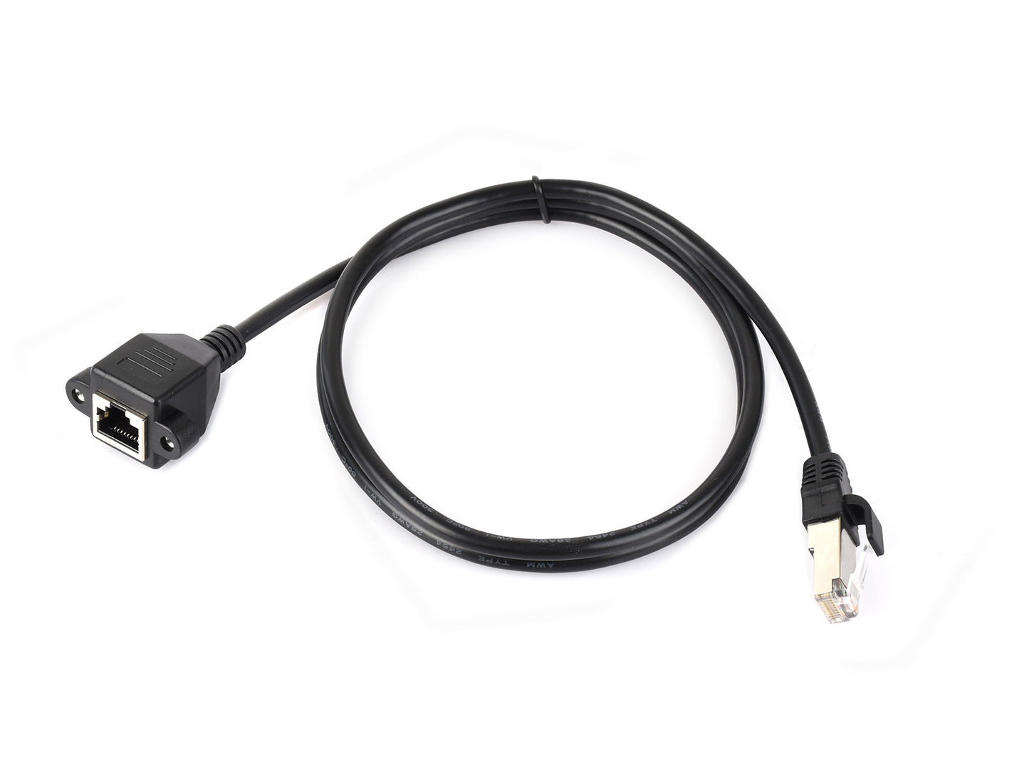 RJ45 Ethernet Extension Cable, Nickel-plated Iron Shell Protection, Providing Effective Interference Shielding, Flexible PVC Jacket