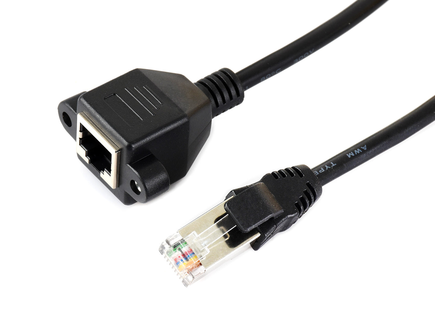 RJ45 Ethernet Extension Cable, Nickel-plated Iron Shell Protection, Providing Effective Interference Shielding, Flexible PVC Jacket