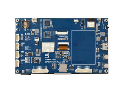 ESP32-P4-WIFI6 7inch 5-Point Touch Display Development Board, Based On ESP32-P4 And ESP32-C6, 1024 × 600 Resolution, Supports Wi-Fi 6 / Bluetooth 5 (LE), Optional For OV5647 Camera