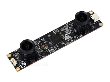 OS02G10 2MP Stereo USB Camera Module, OS02G10 Sensor Chip, USB2.0 Port, Synchronized Same-frame Output, 62mm Baseline, Featuring Distortion-free Lenses