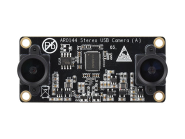 AR0144 2MP Stereo USB Camera Module, AR0144 Sensor Chip, USB2.0 Port, Synchronized Same-frame Output, 52mm Baseline, Featuring Distortion-free Lenses