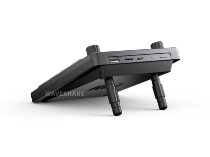 Waveshare MK20 Multifunktionales KI-Sprachsteuerungspanel, mit 20 × 0,85-Zoll mechanischen LCD-Makrotasten und einem 2,8-Zoll-Zweitbildschirm, hochpräzise Doppelknöpfe, Linux + QMK Dual-System-Architektur, Stream-Controller-Deck, Stream-Zubehör