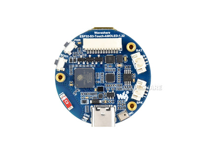 ESP32-S3 1.32inch AMOLED Round Touch Display Development Board, 466×466 Pixels, QSPI Interface, Supports Wi-Fi and Bluetooth 5