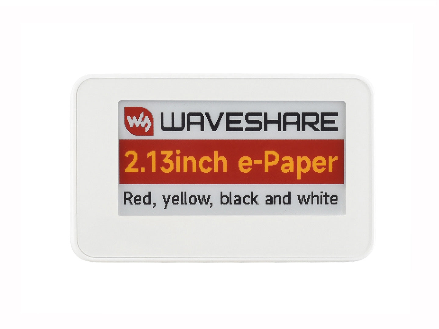 2.13inch NFC-Powered e-Paper (G), Red / Yellow / Black / White 4-color Displaying, No Battery, Wireless Powering & Data Transfer, High Quality ABS Case