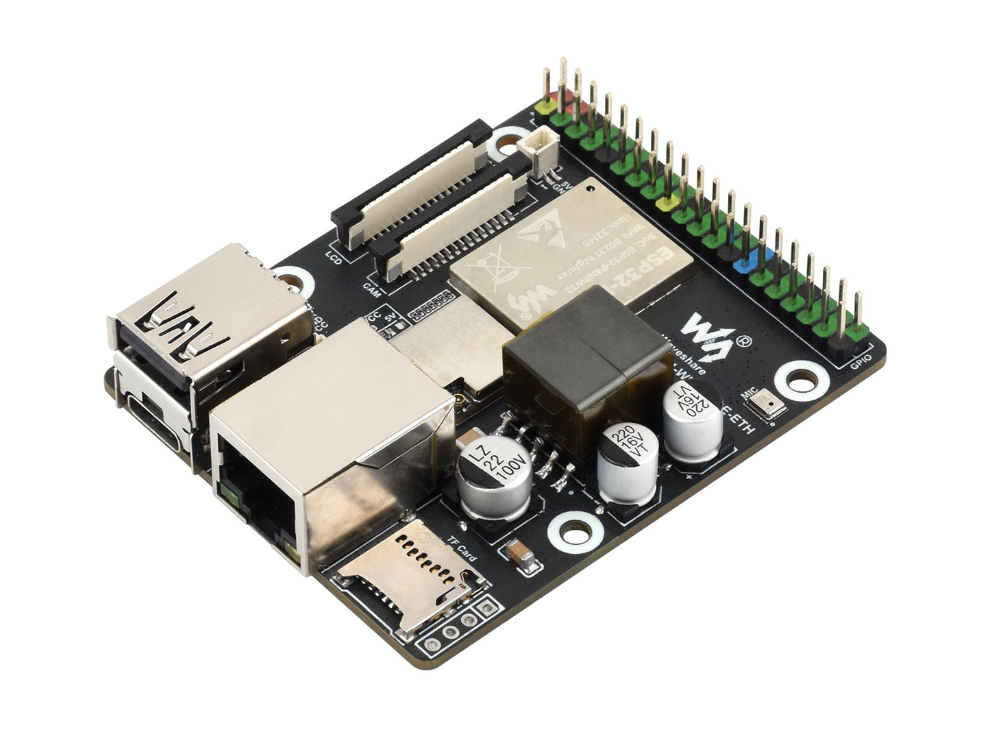 ESP32-P4-WIFI6-POE-ETH High-Performance Development Board, Based On ESP32-P4 and ESP32-C6, Supports Wi-Fi 6 and Bluetooth 5 (LE), With integrated PoE Module For PoE Power supply