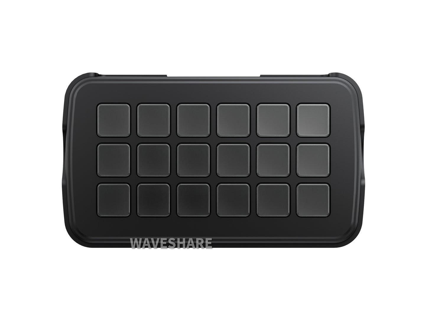 Waveshare SK18 Multi-Functional AI Voice Control Panel, Onboard 18 × membrane LCD Macro Keys, Supports Linux + QMK Dual-system Architecture and AIDA64
