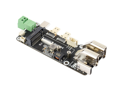PCIe To M.2 Multifunctional Adapter, Compatible with Raspberry Pi 5, Two Power Supply Methods, Supports Dual 4K Outputs