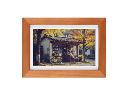 7.3inch E6 Full Color E-Paper With Solid Wood Photo Frame For Raspberry Pi Zero, Ultra-long Standby, 800 × 480 Resolution, Batt. and Zero 2 WHC board are Optional