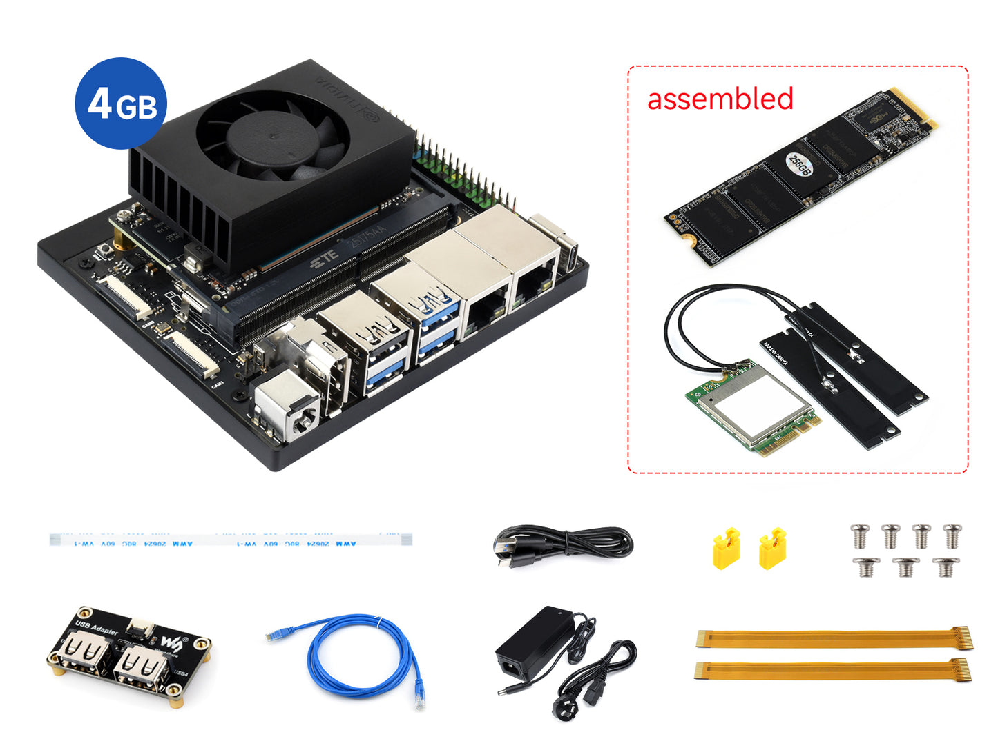 Jetson Orin Nano AI Dual ETH Development Kit For Embedded And Edge Systems, Options for 4GB/8GB Memory Jetson Orin Nano Module