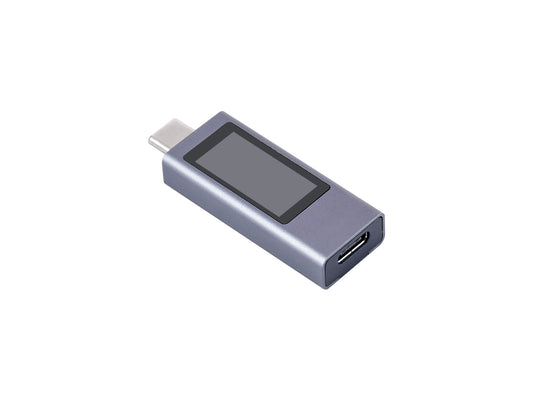 0.96inch USB-C Power Meter, Onboard Type-C ports, Supports Power-off Data Storage And Real-time Status Monitoring, Portable & Lightweight