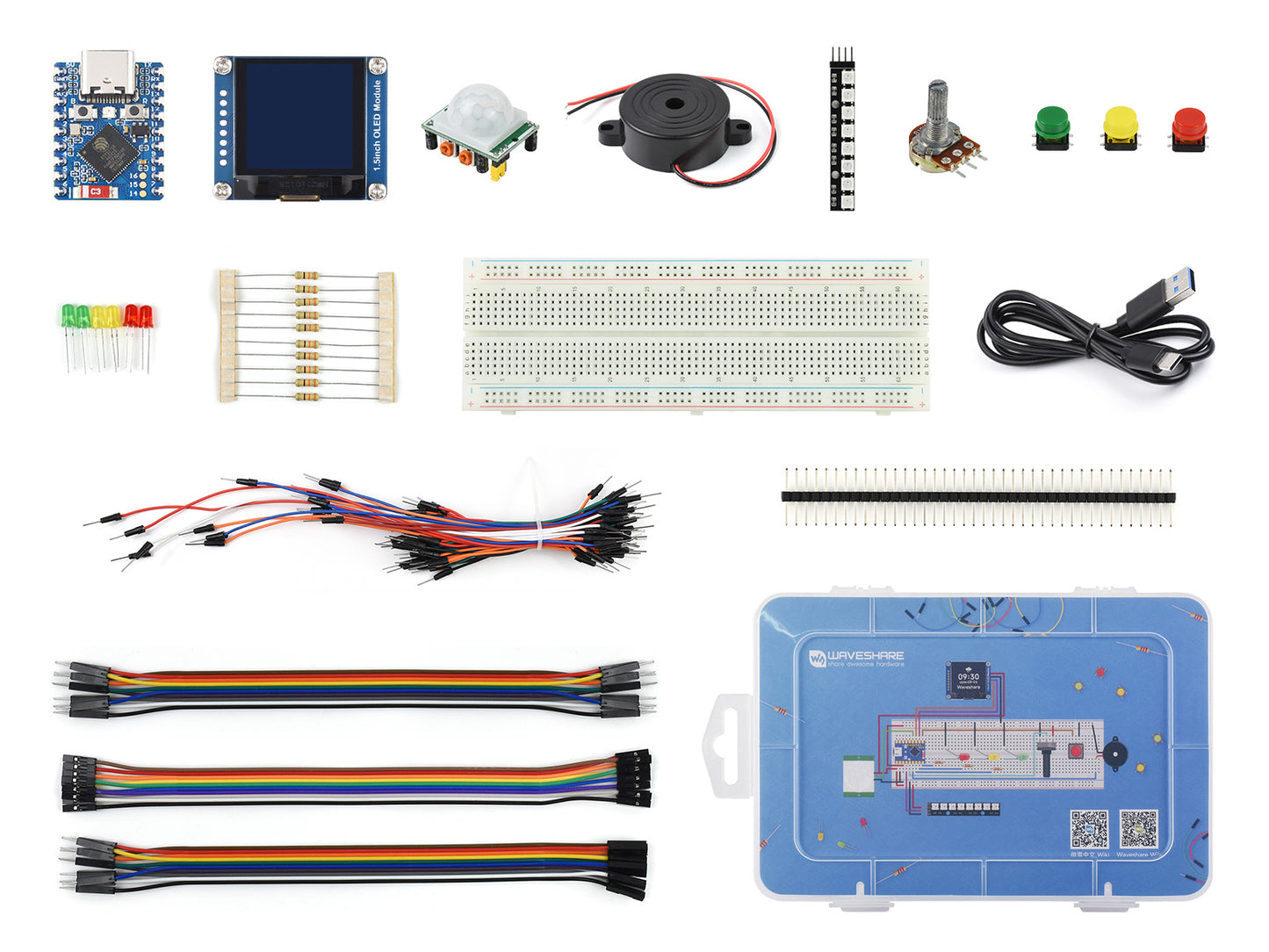 ESP32-S3/C6/C3 Series Basic Kit, With Rich Tutorials And Resources For Quick Start With Arduino, MicroPython, And ESP-IDF Programming