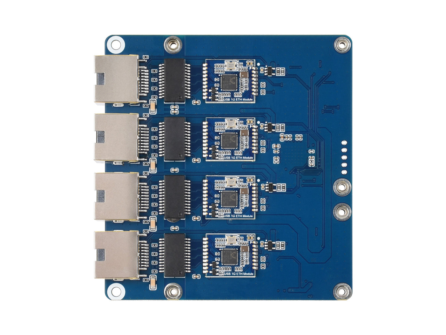 PCIe TO 4-Ch Gigabit / 2.5G ETH Board (B) For Raspberry Pi 5, Supports Raspberry Pi OS, Driver-Free, Plug And Play