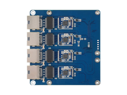 PCIe TO 4-Ch Gigabit / 2.5G ETH Board (B) For Raspberry Pi 5, Supports Raspberry Pi OS, Driver-Free, Plug And Play