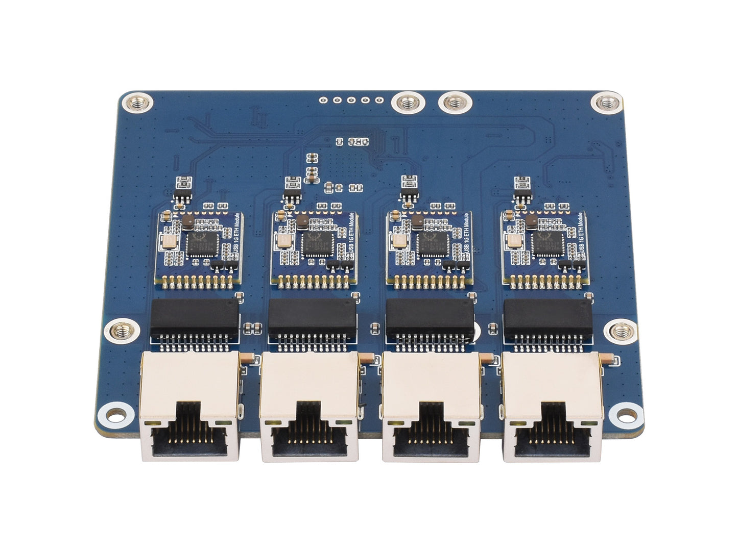 PCIe TO 4-Ch Gigabit / 2.5G ETH Board (B) For Raspberry Pi 5, Supports Raspberry Pi OS, Driver-Free, Plug And Play