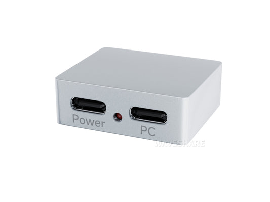 Type-C Power And Signal Splitter, Supports 5V DC Independent Power Supply, 3 × Type-C Female Ports, CNC Aluminum Alloy Case, With Indicator